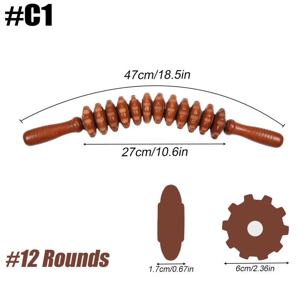 Wooden Therapy Massager Roller