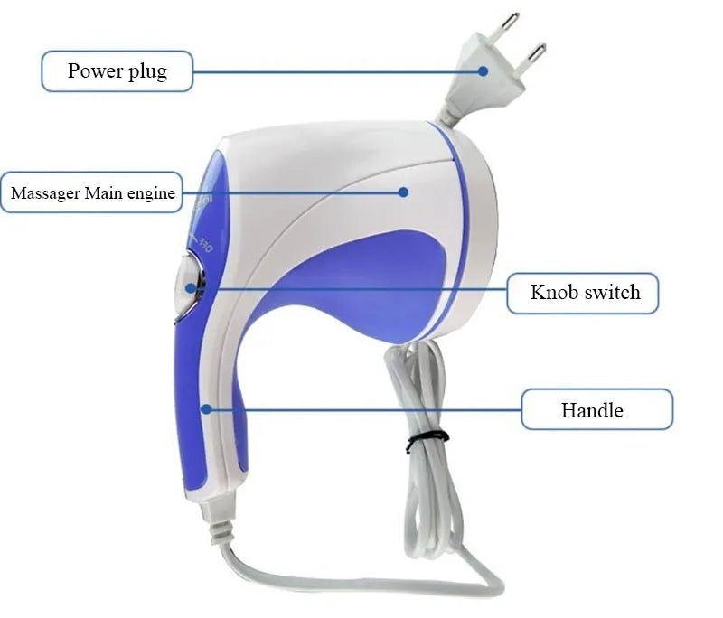 Fat Remove Massager Handheld Electric Full Body Massage Slim Machine Back Shoulder Neck Leg Foot Pain Relief Relaxation Massager