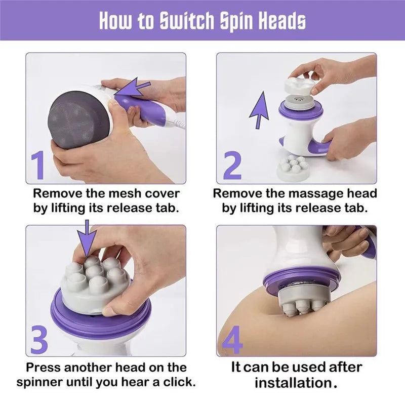 Fat Remove Massager Handheld Electric Full Body Massage Slim Machine Back Shoulder Neck Leg Foot Pain Relief Relaxation Massager
